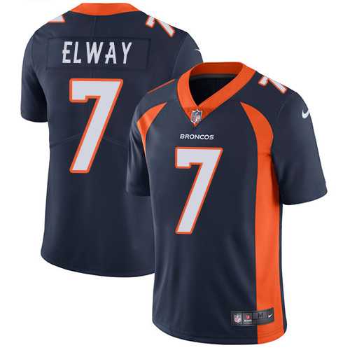 Nike Denver Broncos #7 John Elway Navy Blue Alternate NFL Vapor Untouchable Limited Jersey,We sell and wholesale Nike Denver Broncos #7 John Elway Navy Blue Alternate NFL Vapor Untouchable Limited Jersey on line form chian!
